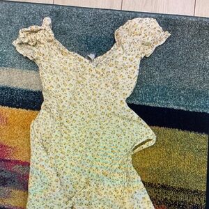 Hollister Yellow Floral Mini Dress
